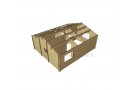 Medinis vasarnamis BORDO 7x6m (42m2), 44mm