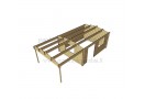 SPECIALI KAINA! Medinis namelis BRAVO 8x4m (32m²), 44mm 
