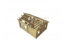  Medinis vasarnamis NOTTINGHAM 4,5x6m (27m²), 44mm