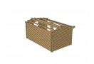 *ČERPĖS DOVANŲ!* Medinis namelis ROME plus 5x3m (15m²), 44mm