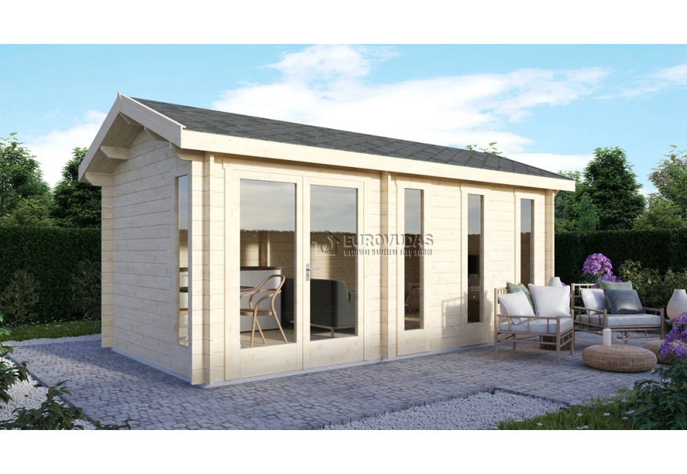 AKCIJA! Medinis sodo namelis ALBA 6x4m (24m²) 