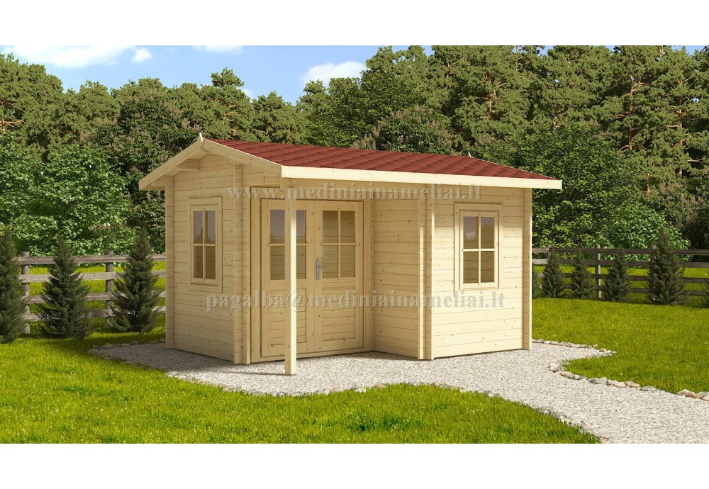 Sodo namelis ALPINA plus 4x3m (12m²), 44mm Sodo namelis ALPINA plus 4x3m (12m²), 44mm