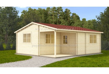 Medinis vasarnamis BORDO 7x6m (42m2), 44mm