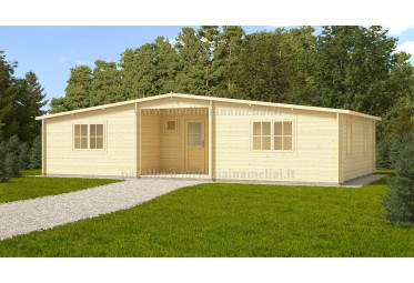 Medinis vasarnamis KRISTI 11x6m (66m²), 44mm