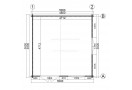 Sodo namelis MONACO 5x5m (25m²), 44mm