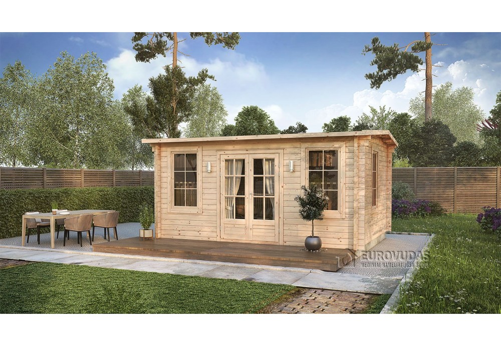 *ČERPĖS DOVANŲ!* Medinis namelis ROME plus 5x3m (15m²), 44mm