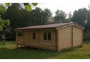 Medinis vasarnamis SPAGNA 6x6,5 m su veranda (53m²), 44mm