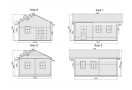  Medinis vasarnamis NOTTINGHAM 4,5x6m (27m²), 44mm