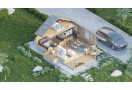 AKCIJA! Medinis vasarnamis AURA 6x8m, 44mm su priestatu