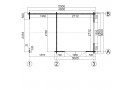 Medinis namelis NATALY 5x3m (15m²), 44mm 